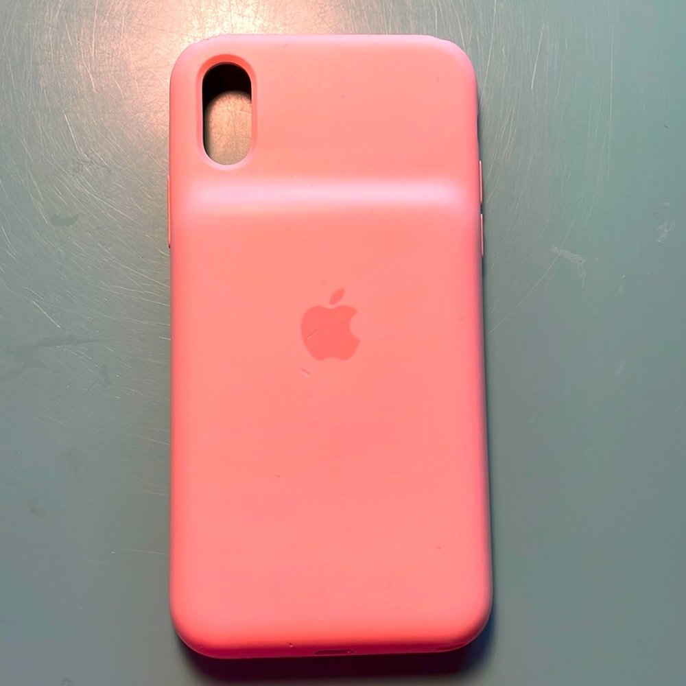 CORAL APPLE CHARGING CASE I PHONE X